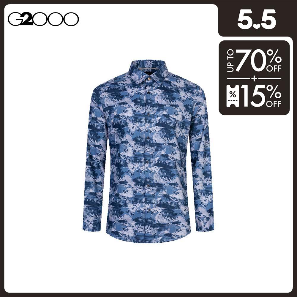 G2000 Men Slub Print Shirt