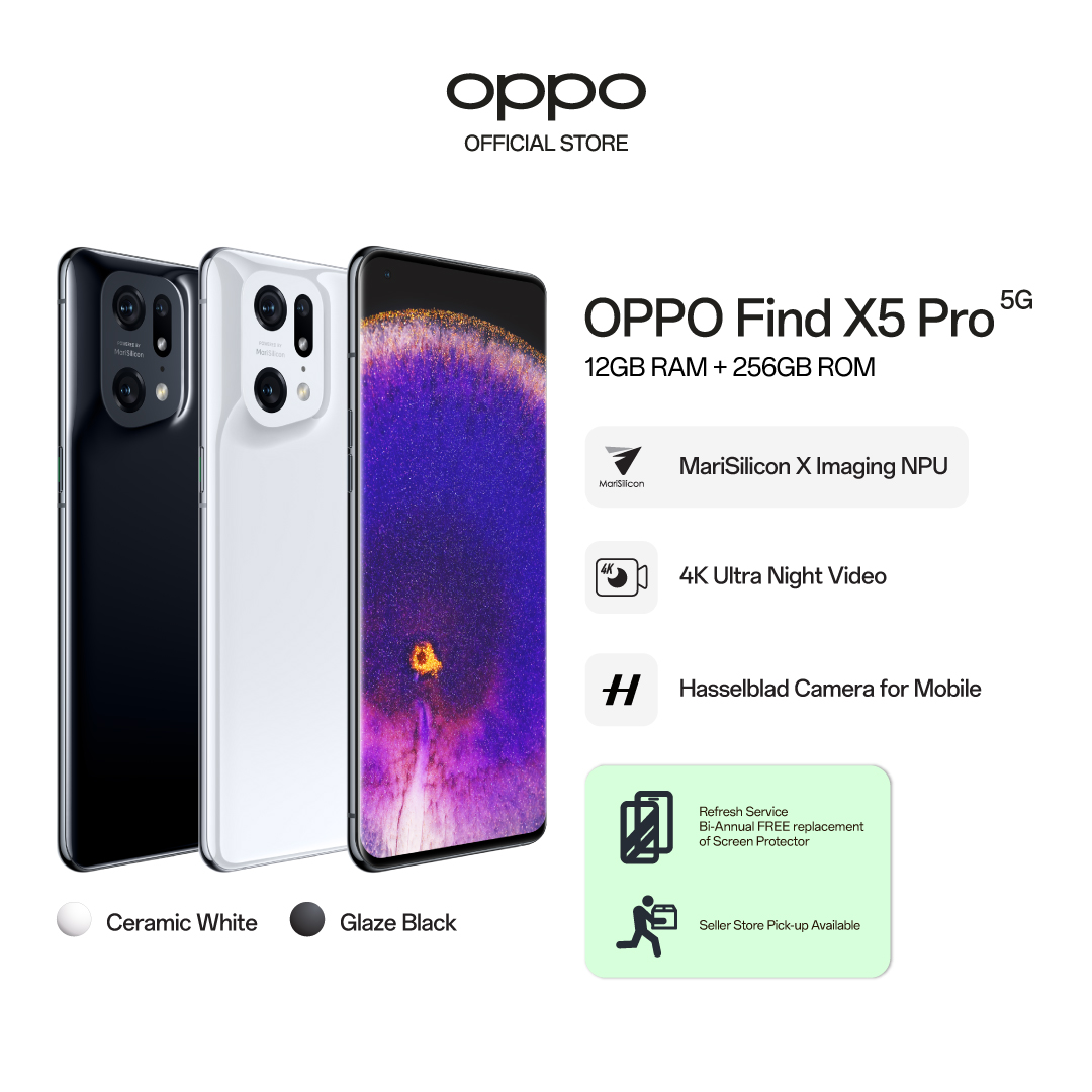 OPPO Find X5 Pro 5G / ColorOS 13 / MariSilicon X Imaging Neural Core / 4K Ultra Night Video / Ultra Clear Snapshot / 80W SuperVOOC